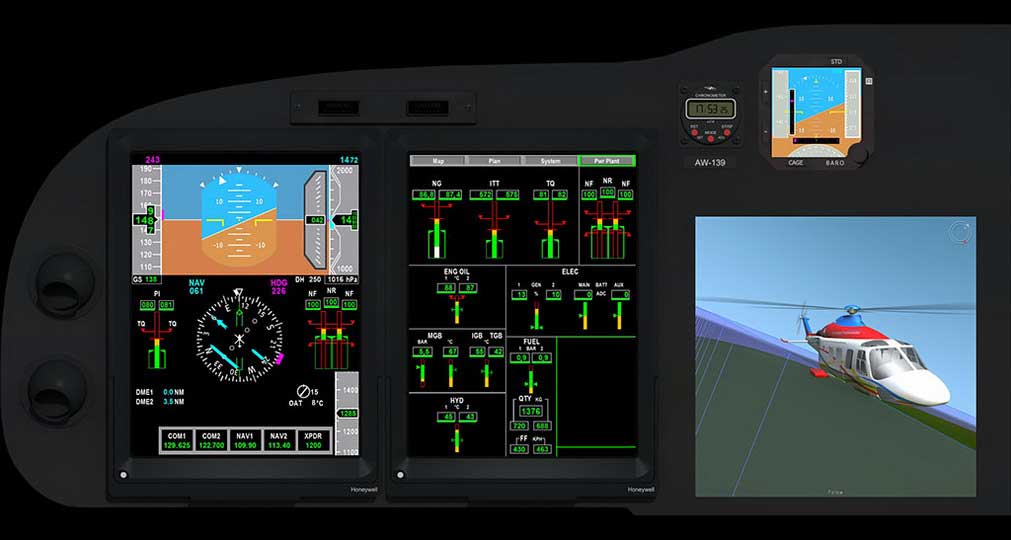 Agusta-Westland virtual cockpit for P.G.S. Replay software